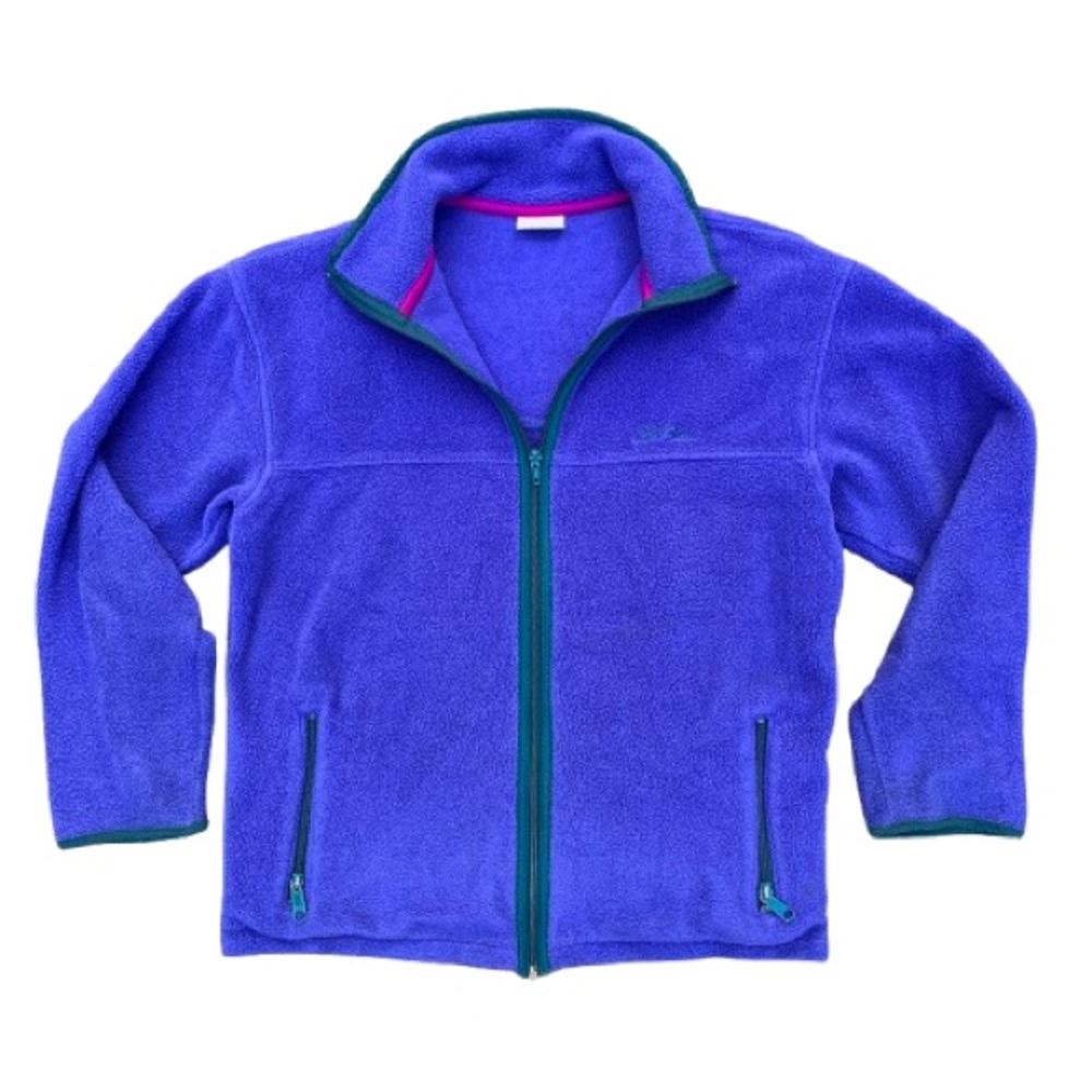 Vintage L.L. Bean Color Block Full Zip Up Lightweight Fleece Women's Jacket